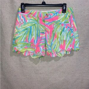 Lilly Pulitzer ￼Buttercup Shorts Women’s 00 Always Summer Somewhere Green Pink